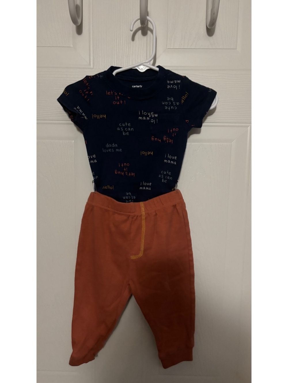Carter's Baby 2-Piece Outfit Navy and Rust 6 Months